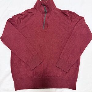 Banana Republic Men's Zip-Neck Wool Sweater